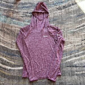 Women's Nike Harvard Crimson Ninja Heather Red Lightweight Running Hoodie Sz XS